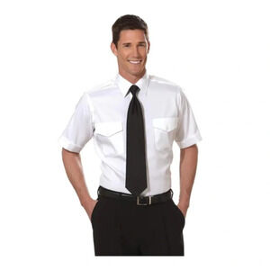 Van Heusen The Aviator short sleeve collar dress shirt, Men’s Neck Size 16